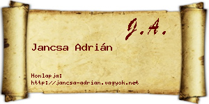 Jancsa Adrián névjegykártya