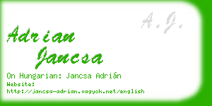 adrian jancsa business card